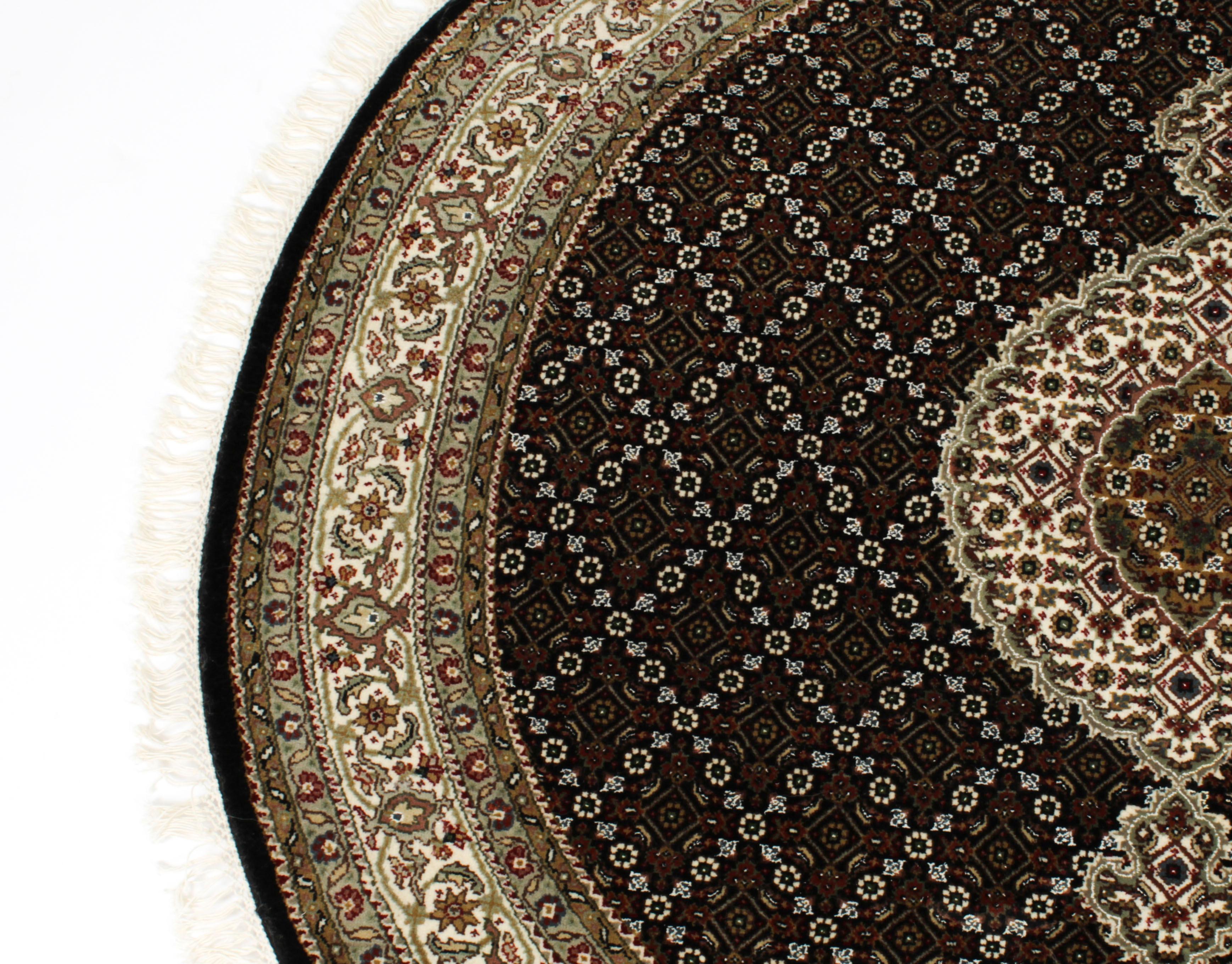 Indischer Indo-Tabriz-Teppich aus 100 % Wolle 149cm, 20. Jahrhundert im Angebot 1