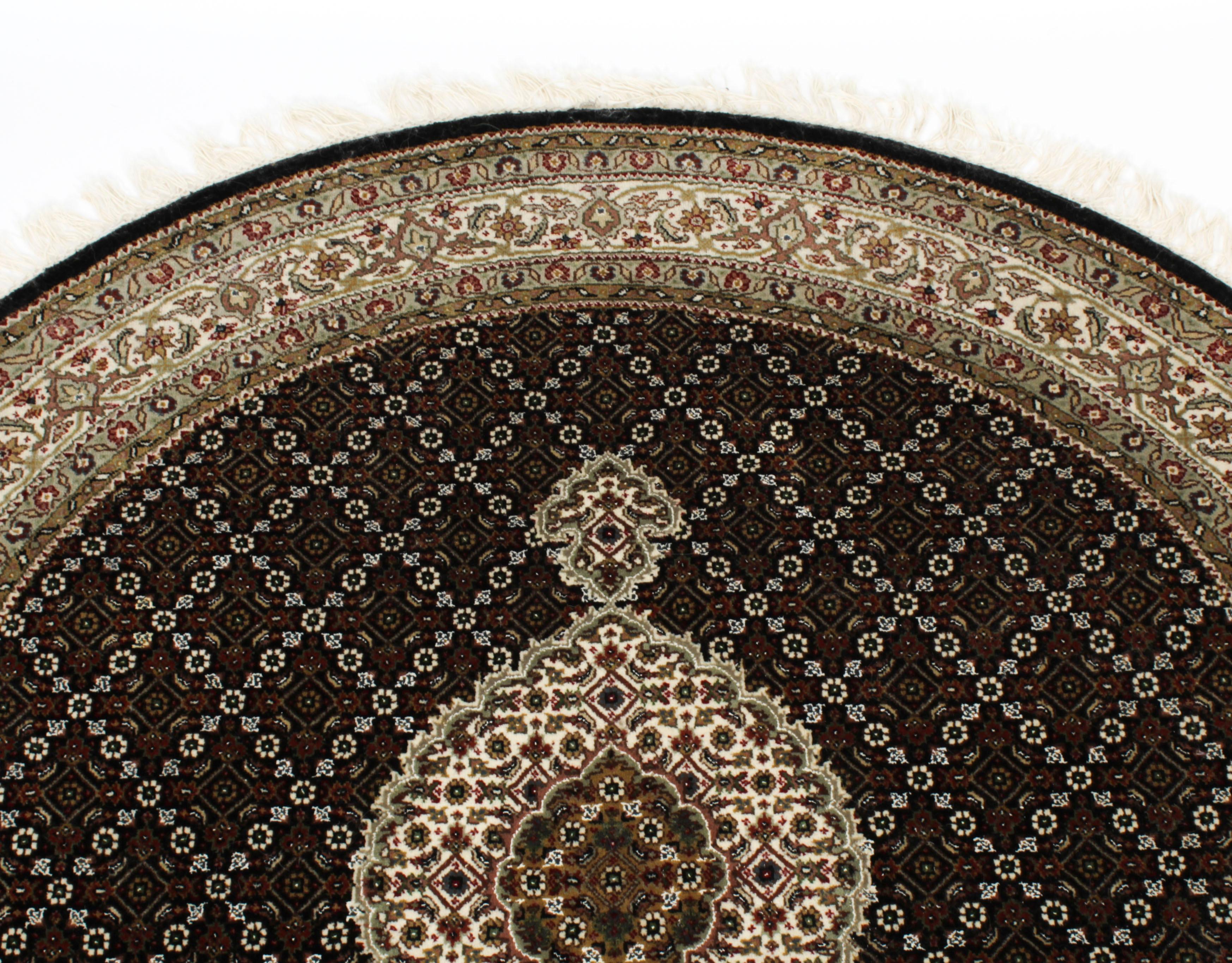 Vintage 100% Wool Indian Indo Tabriz Rug Carpet 149cm 20th Century For Sale 2
