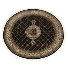 Tapis indien Tabriz vintage 100 % laine, 149 cm XXe siècle