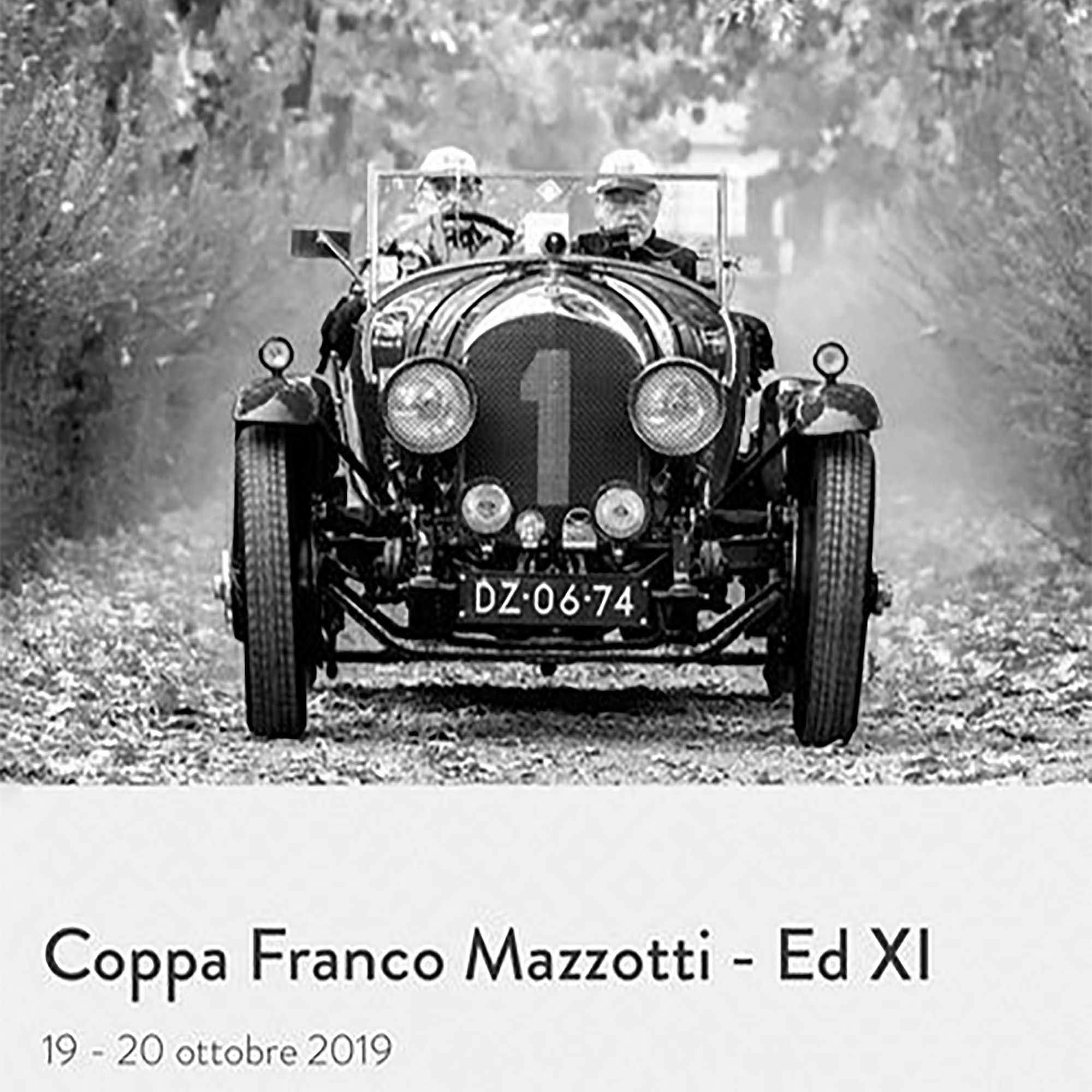Vintage 1000 Miglia Enamel Plate with Leather Belt Belonged to Franco Mazzotti 1