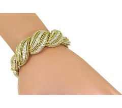 Vintage 10.00ct Diamond 18k Yellow Gold Bracelet
