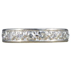 Vintage 1.00 Carat Brilliant Cut Diamond Full Eternity Ring in 14 Carat Gold