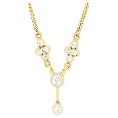 Collana vintage con diamante da 1,00 ct, anni '80 circa