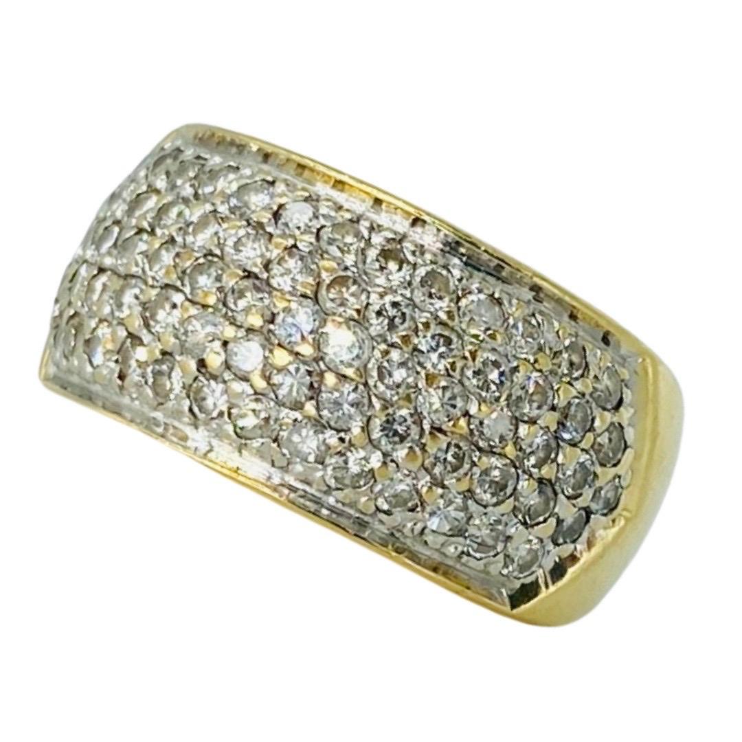 Vintage 1.00tcw Diamonds Half Eternity Band Ring 14k Gold en vente