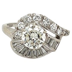 Vintage 1,01 Karat Diamant Gold Retro-Ring Estate Fine Jewelry, Vintage