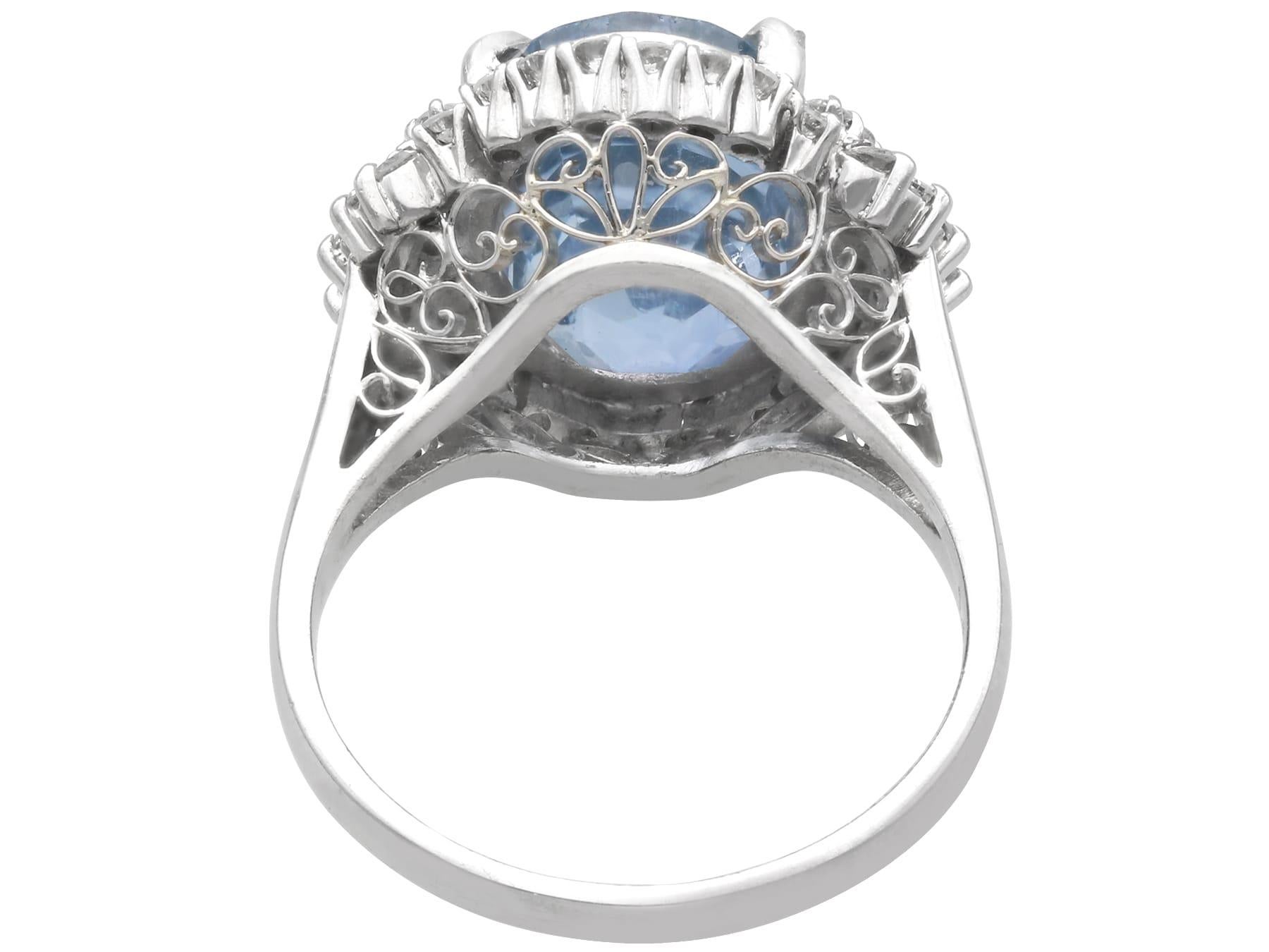 Platinring mit 10,10 Karat burmesischem Saphir und 1 Karat Diamant, Vintage, um 1990 für Damen oder Herren im Angebot