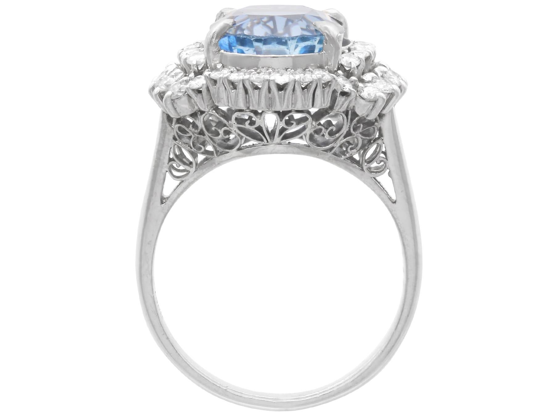Platinring mit 10,10 Karat burmesischem Saphir und 1 Karat Diamant, Vintage, um 1990 im Angebot 1