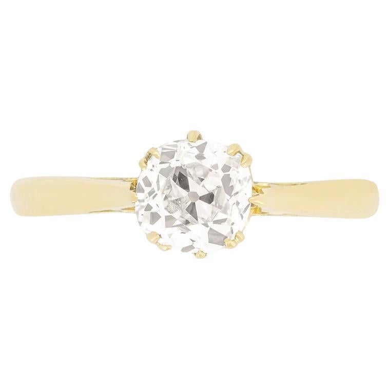 Solitär-Ring, Vintage, 1,01 Karat Diamant, ca. 1950er Jahre im Angebot
