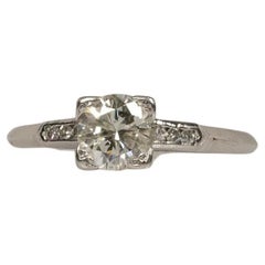 Vintage 1.01ct Old European Cut Diamond Engagement Ring in Platinum