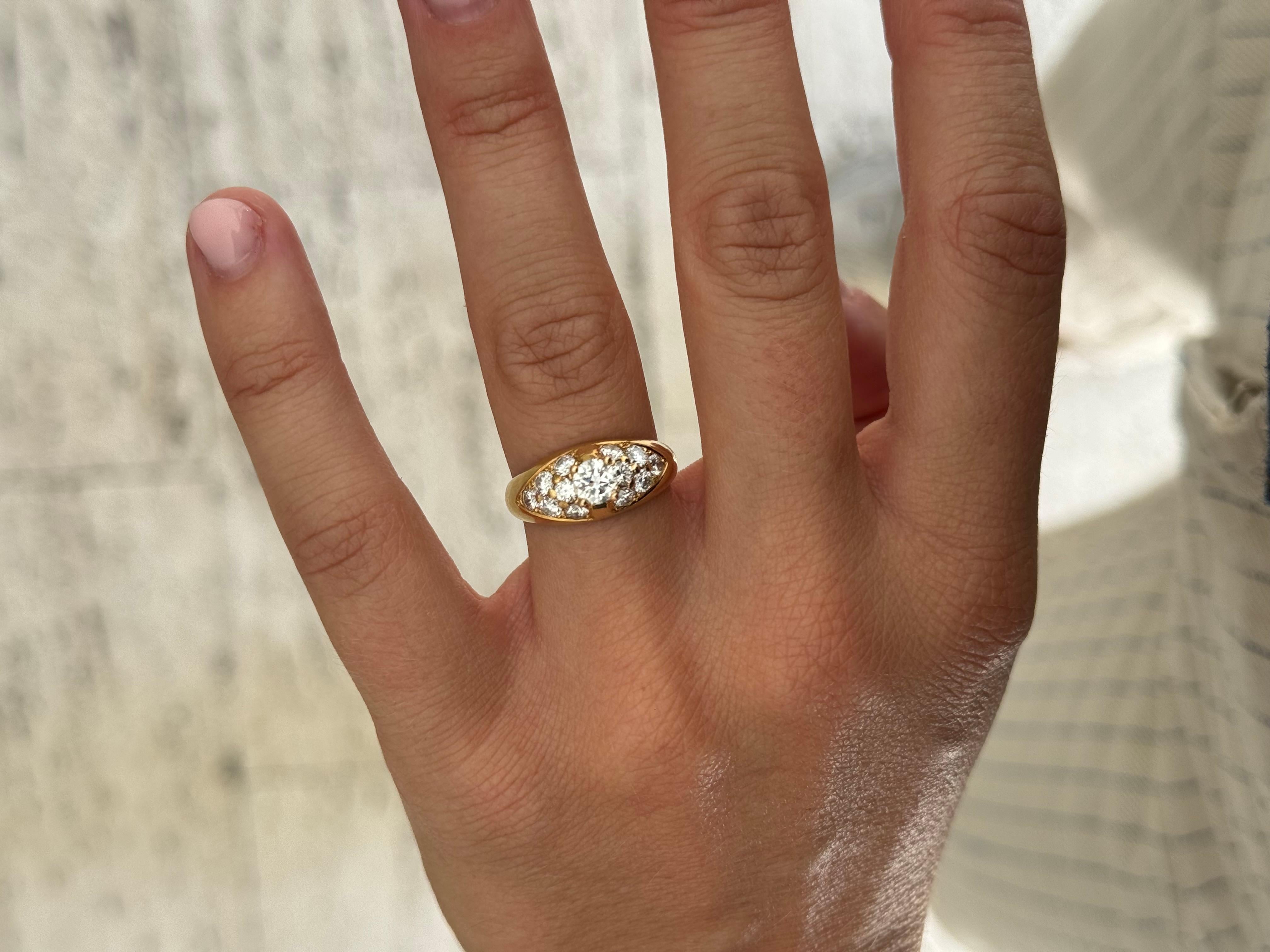 Vintage 1.05 Carats Diamonds ring circa 1980 en vente 5