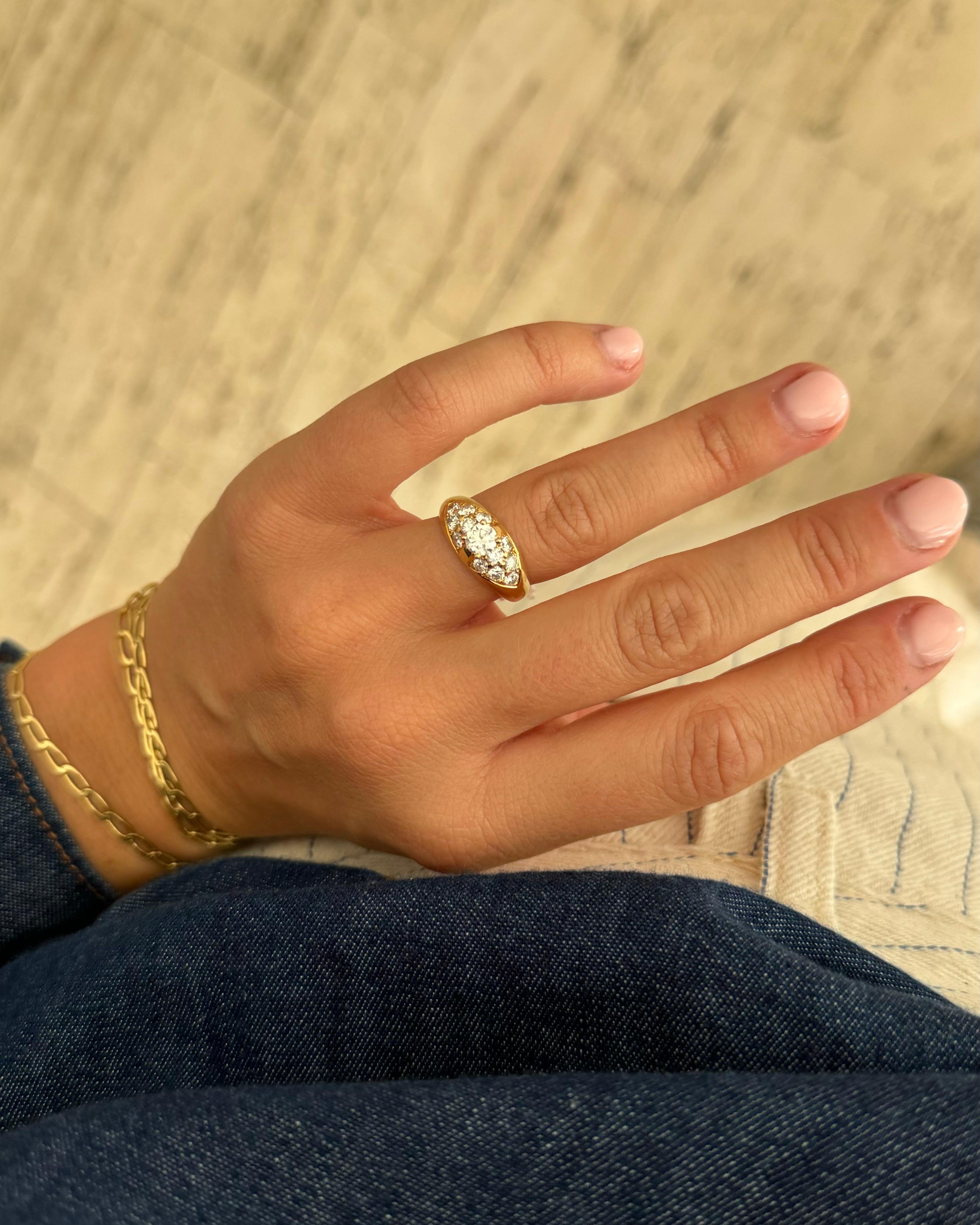 Vintage 1.05 Carats Diamonds ring circa 1980 en vente 1