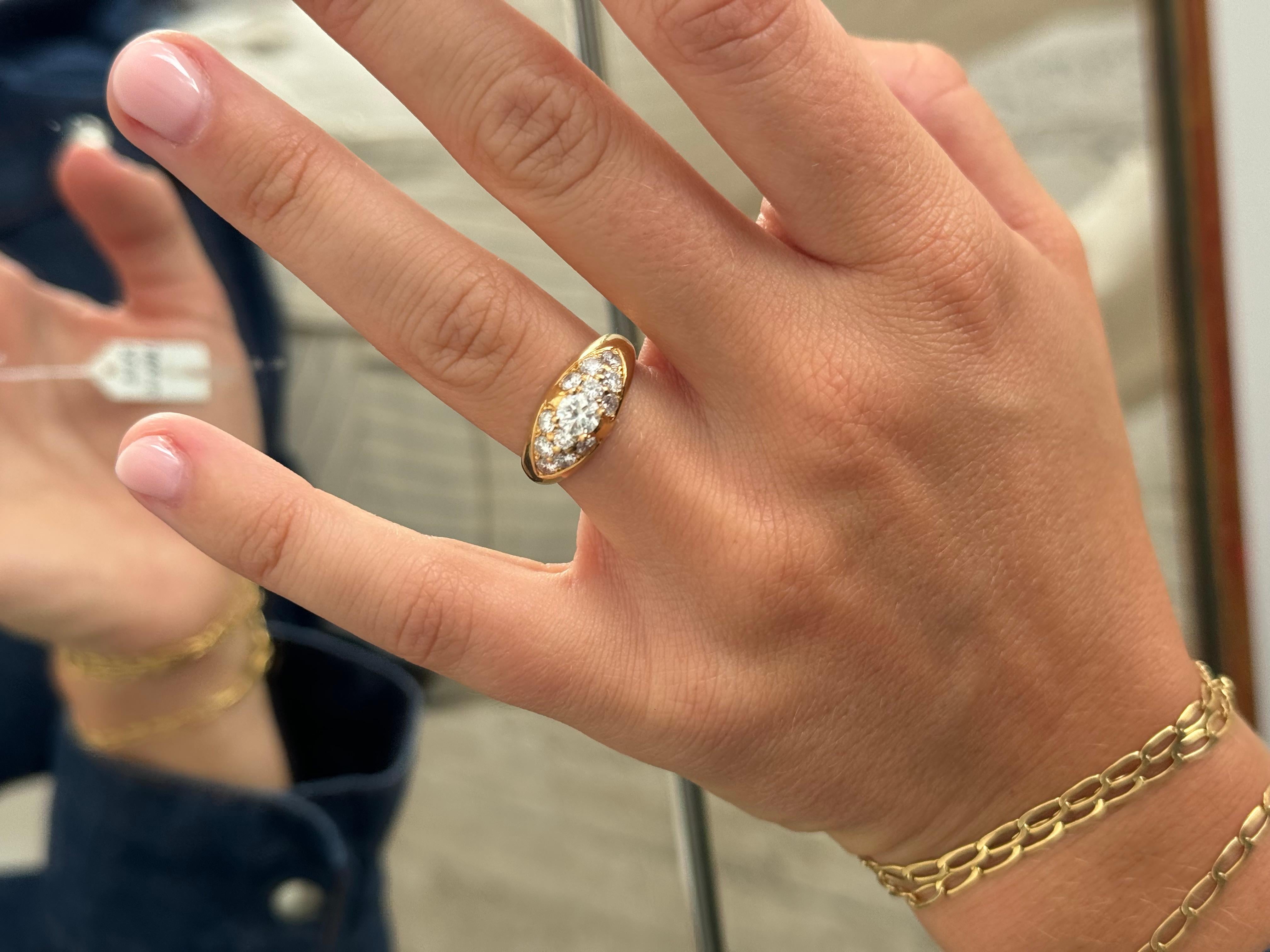 Vintage 1.05 Carats Diamonds ring circa 1980 en vente 2