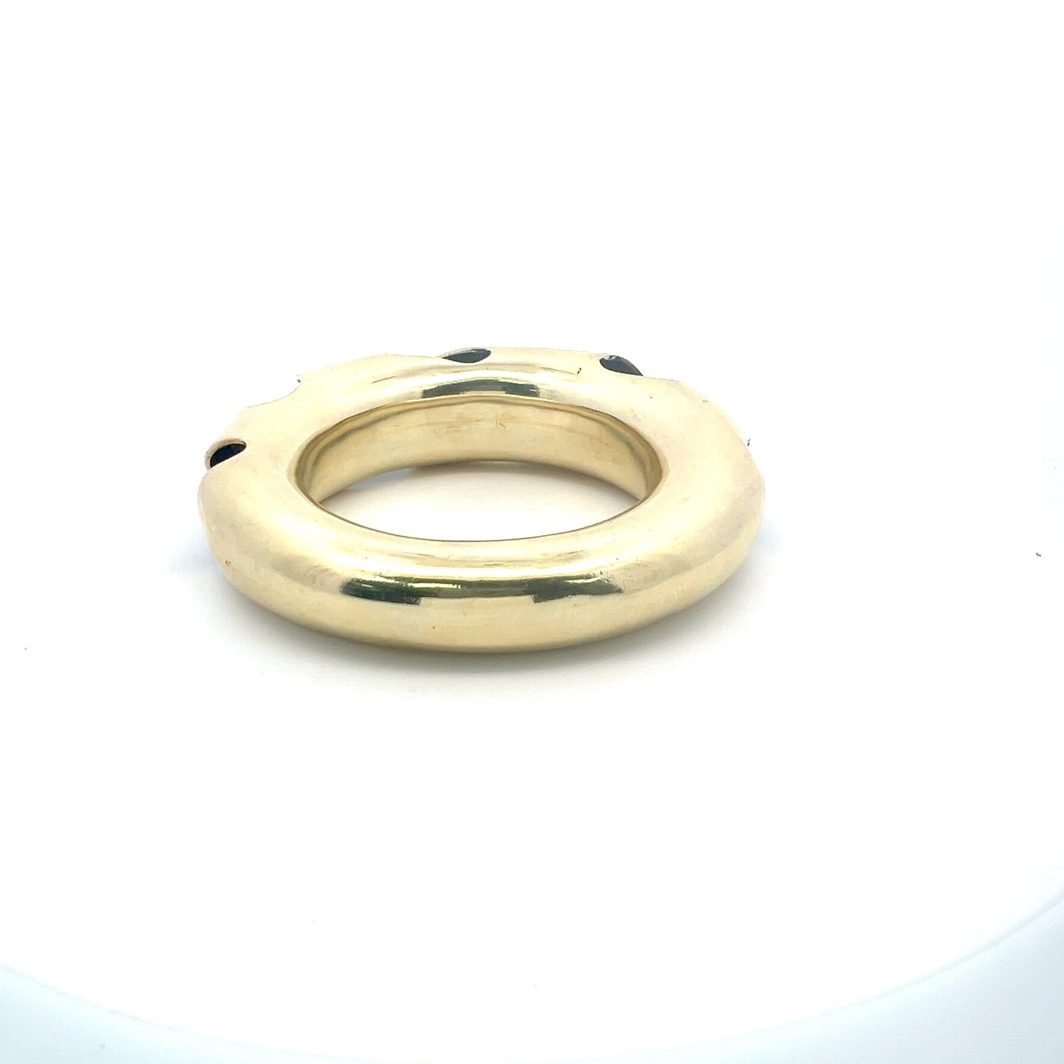 Bracelet jonc vintage en or jaune 18 carats 106,70 grammes Pour femmes en vente