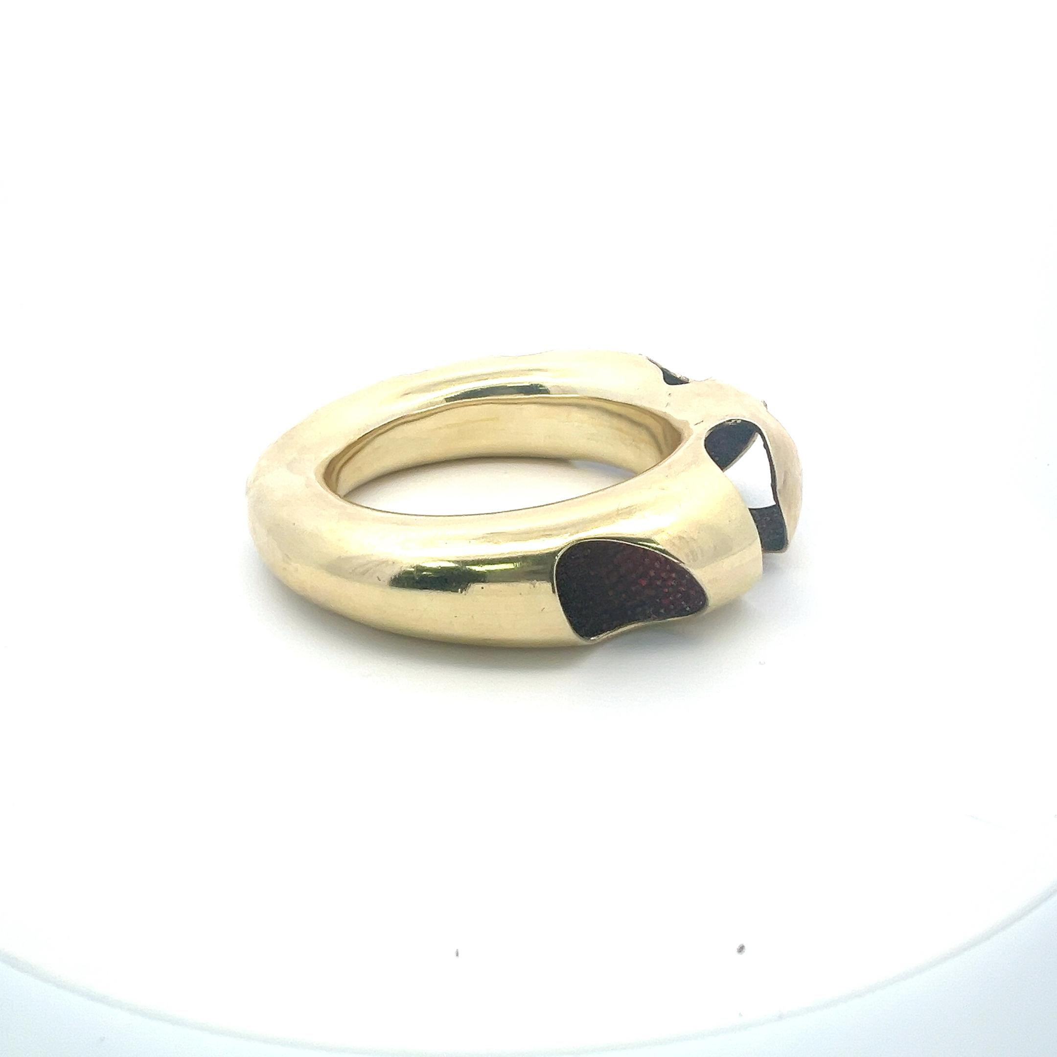 Bracelet jonc vintage en or jaune 18 carats 106,70 grammes en vente 1