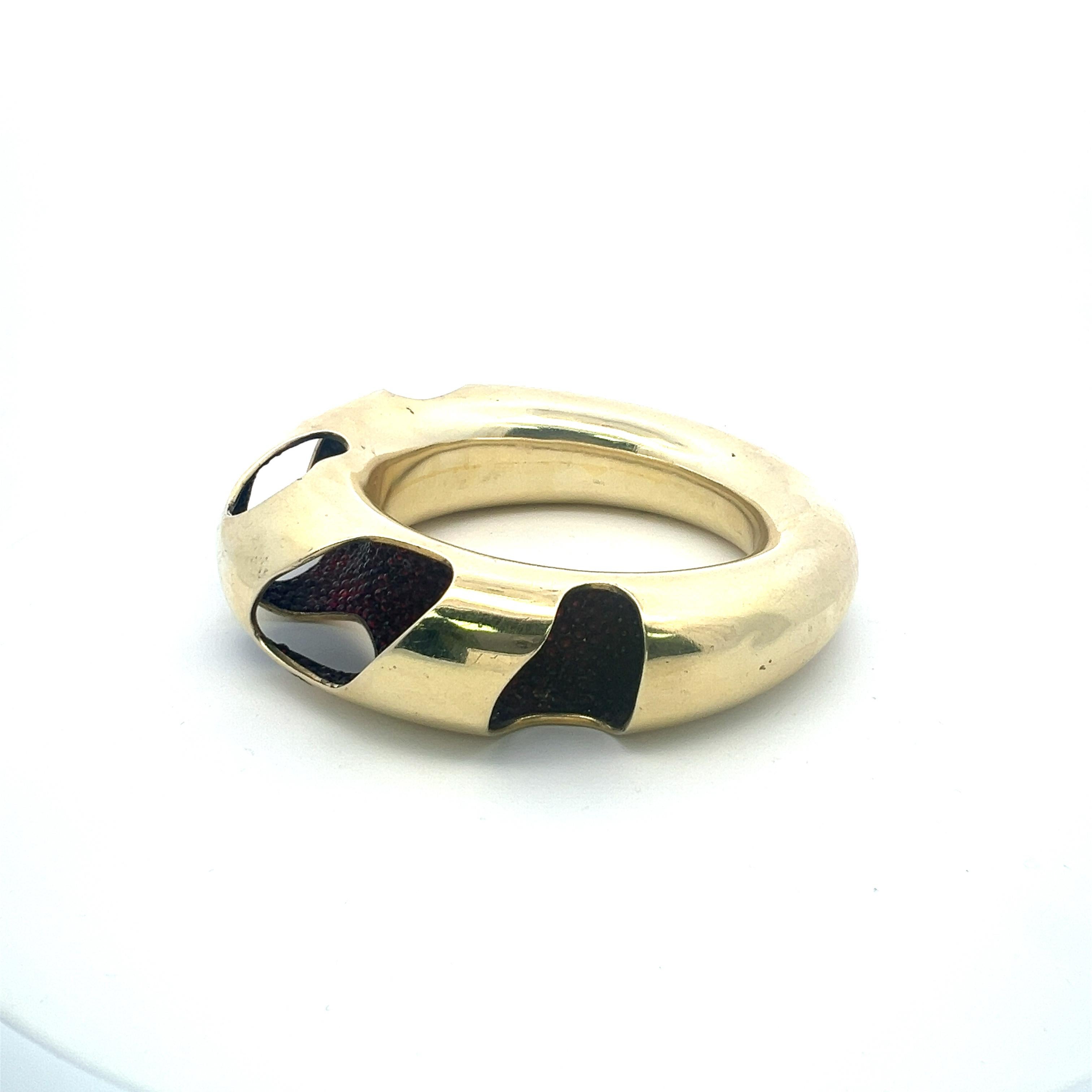 Bracelet jonc vintage en or jaune 18 carats 106,70 grammes en vente 5