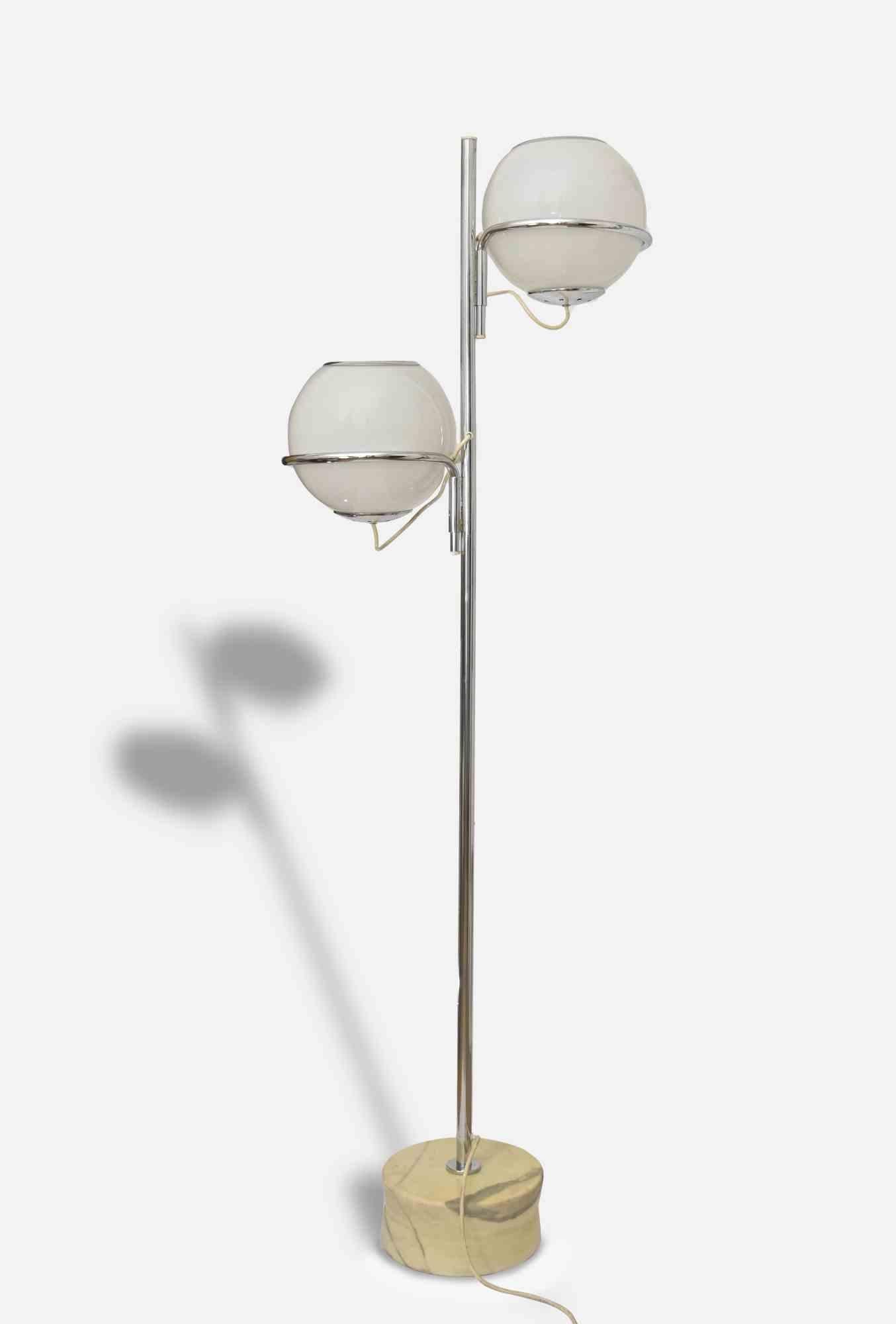 Steel Vintage 1094 Floor Lamp by Gino Sarfatti, Italy, 1969 For Sale