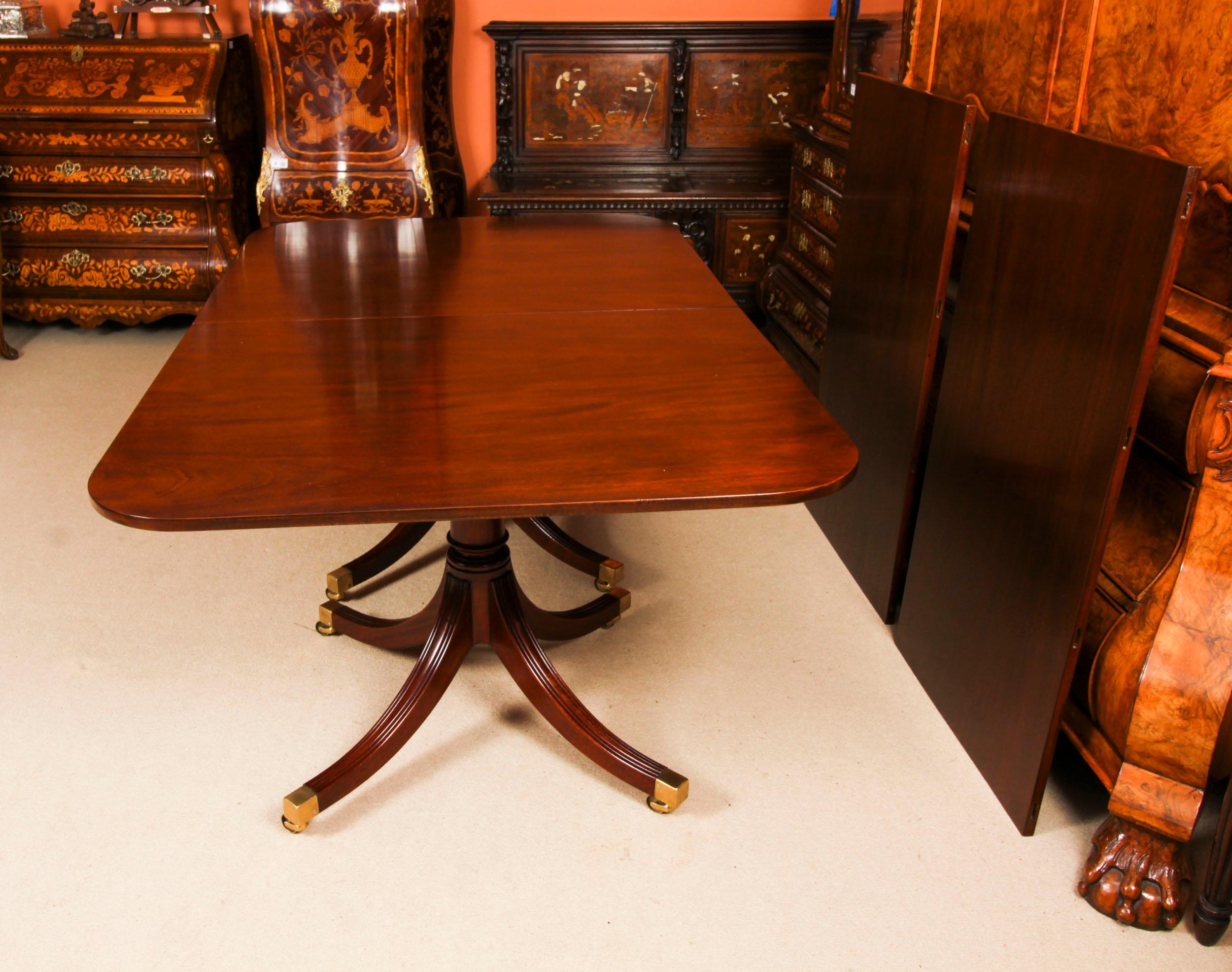 Late 20th Century Vintage 12ft Dining Table by William Tillman & Set 12 dining chairs 20th C