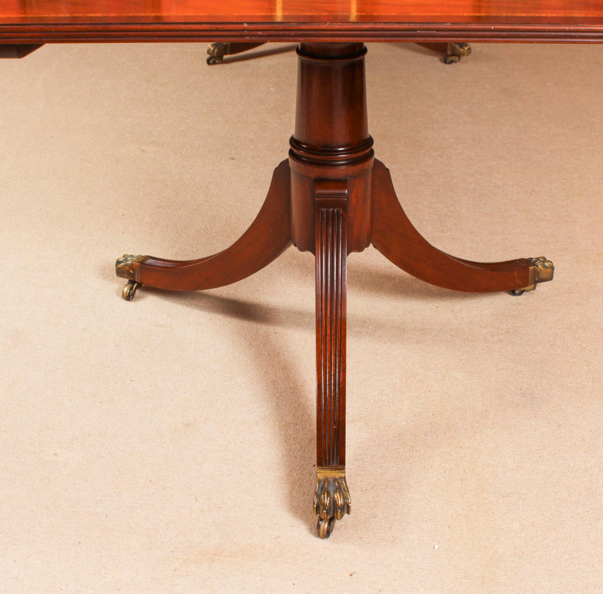Vintage 10ft George III Revival Arthur Brettt Dining Table Mid 20th Century 11