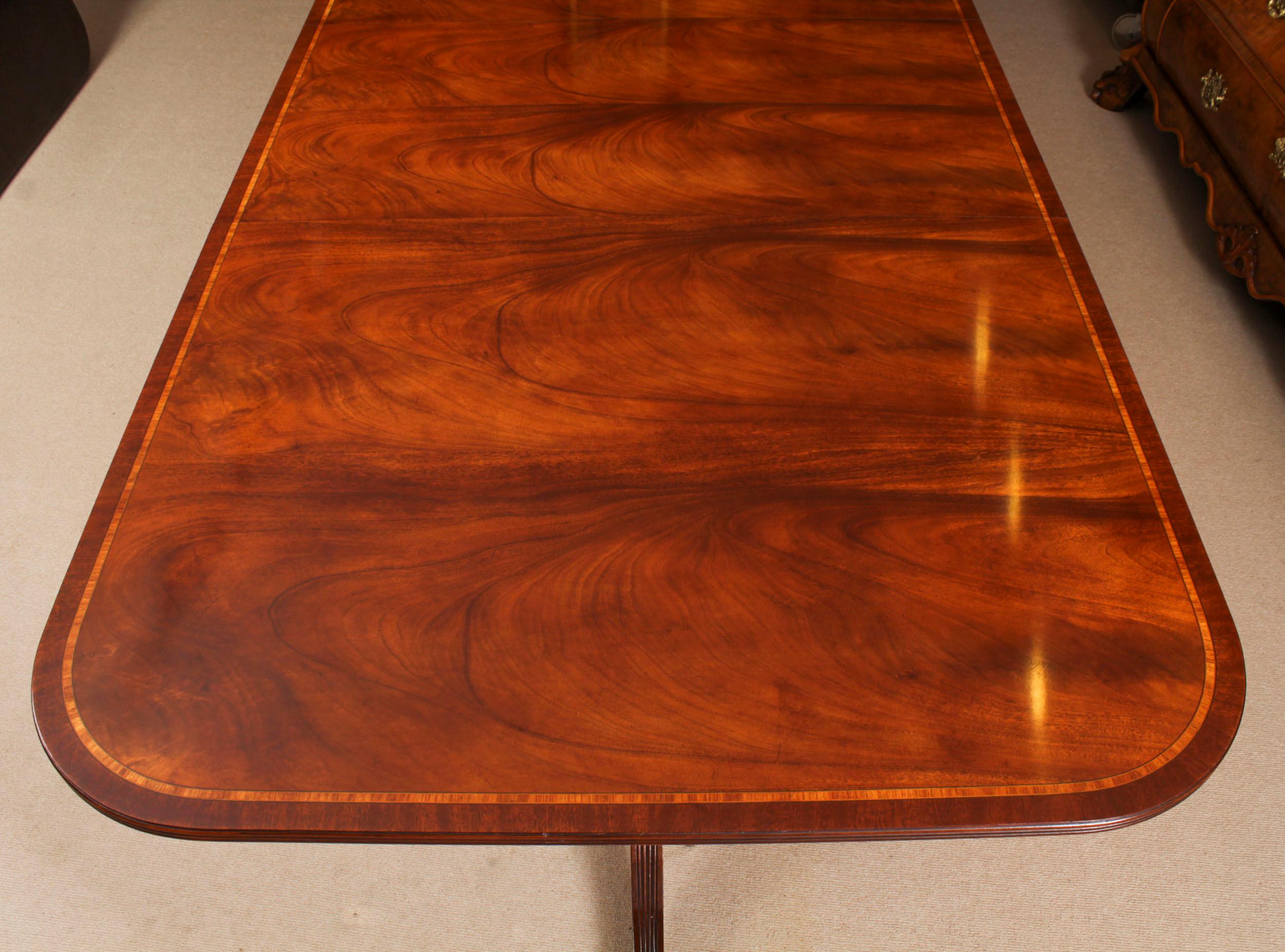 Vintage 10ft George III Revival Arthur Brettt Dining Table Mid 20th Century 2