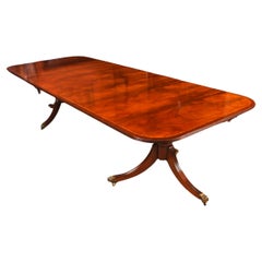Vintage 10ft George III Revival Arthur Brettt Dining Table Mid 20th Century