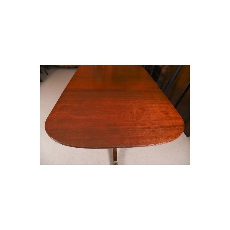 Vintage 10ft George III Style Twin Pedestal Dining Table 20th Century en vente 6