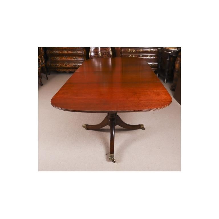 Vintage 10ft George III Style Twin Pedestal Dining Table 20th Century en vente 8