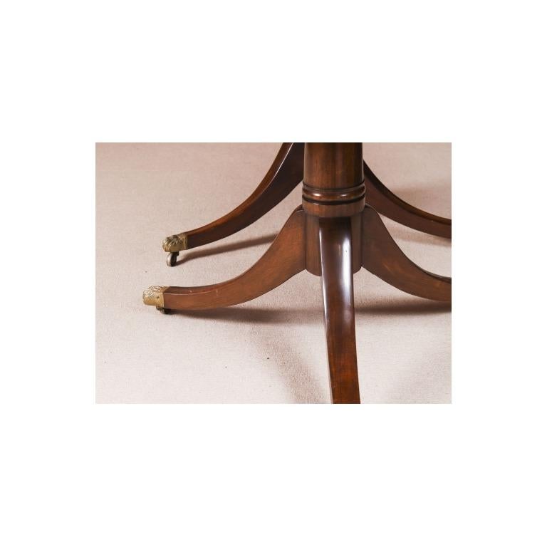 Vintage 10ft George III Style Twin Pedestal Dining Table 20th Century en vente 9