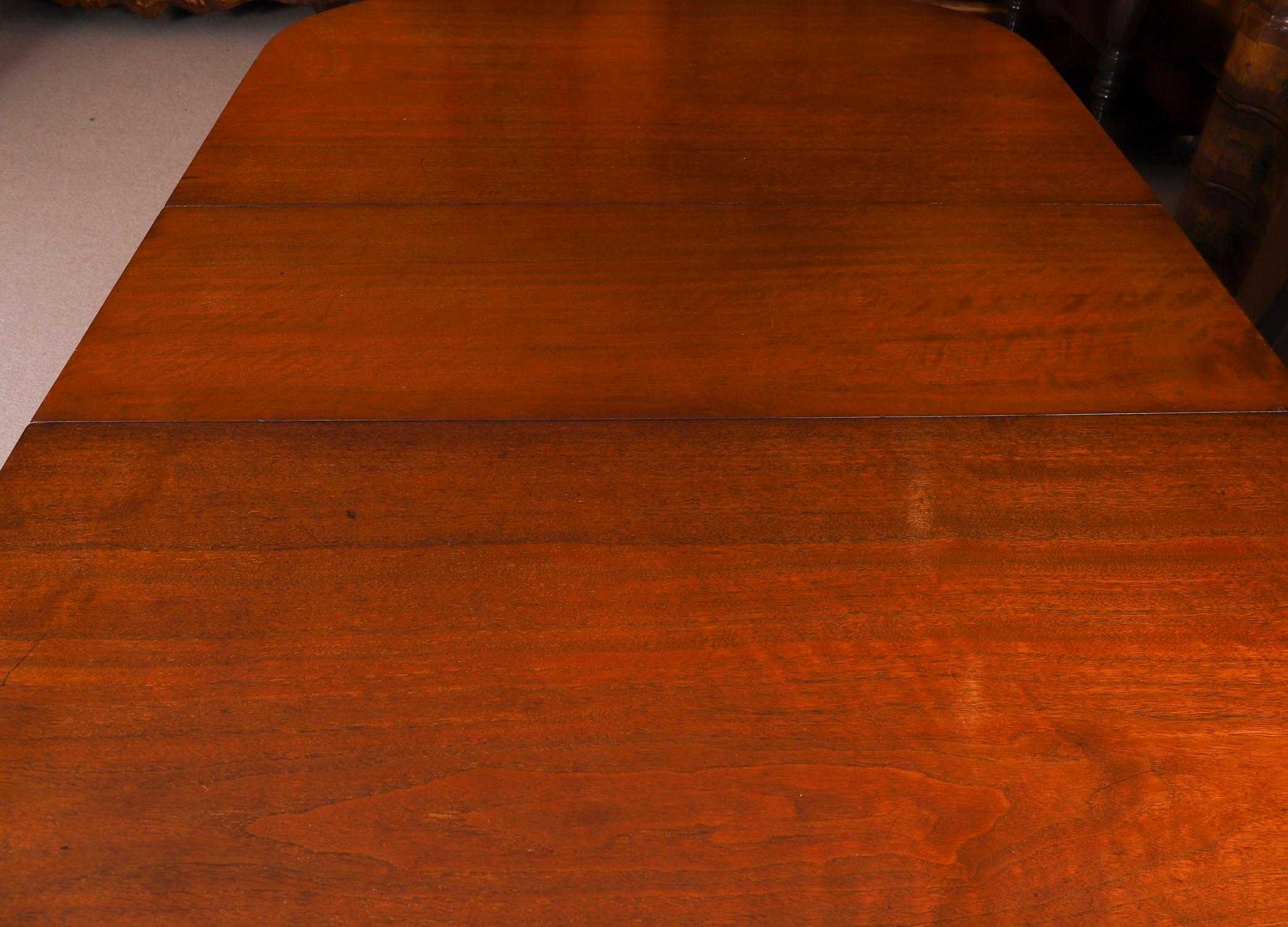 Vintage 10ft George III Style Twin Pedestal Dining Table 20th Century en vente 2