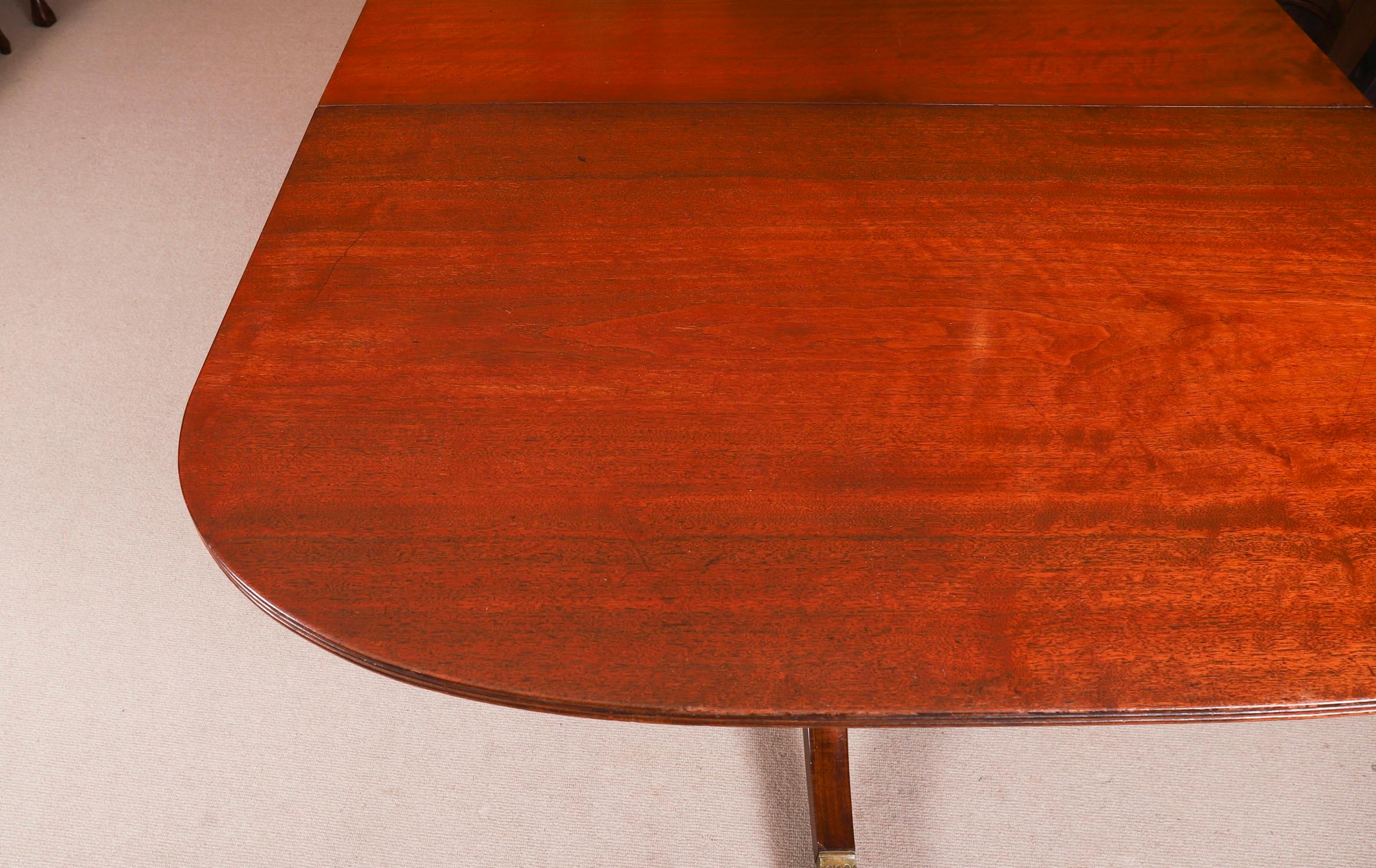 Vintage 10ft George III Style Twin Pedestal Dining Table 20th Century en vente 3