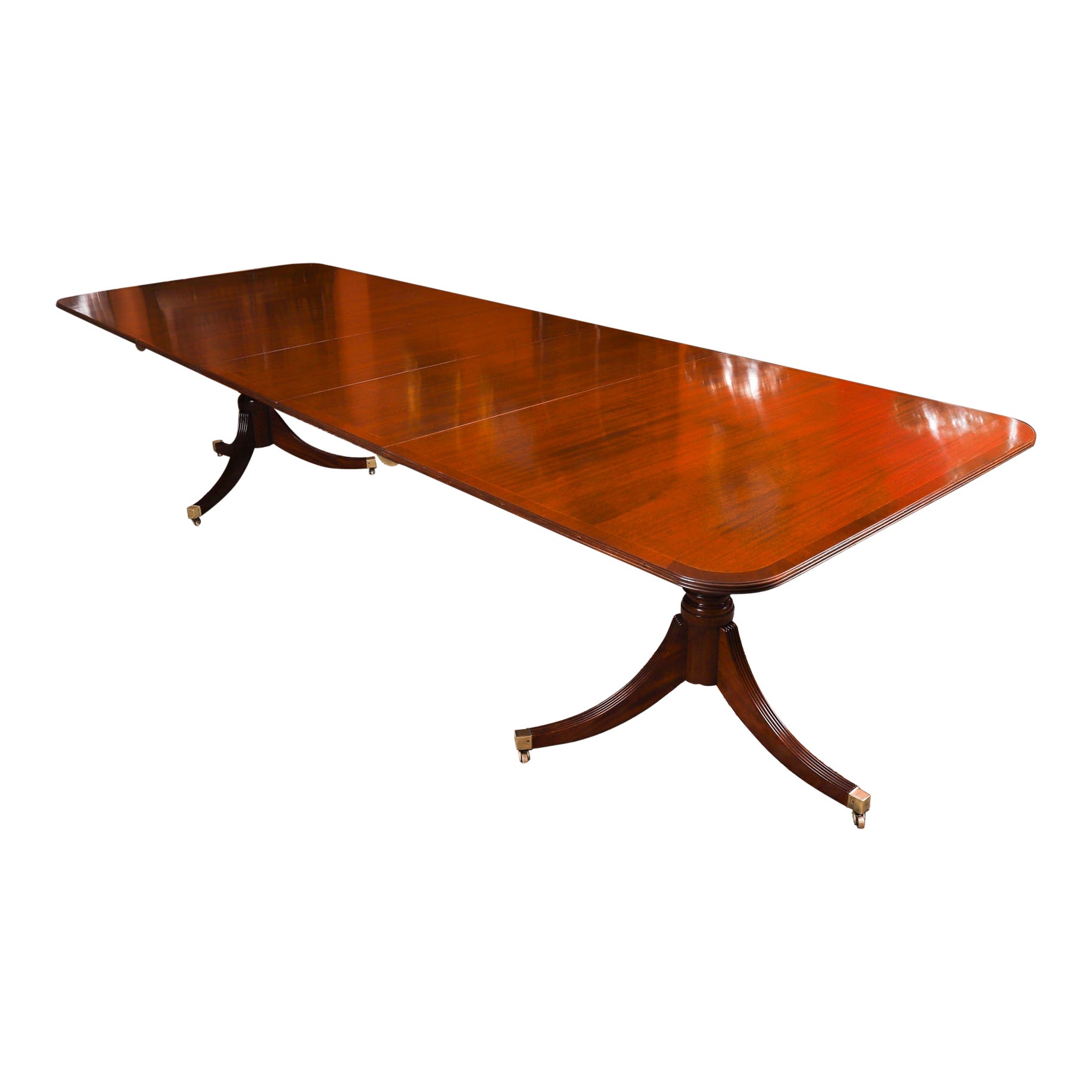 Vintage 10ft6" George III StyleTwin Pedestal Dining Table 20th Century