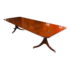 Vintage 10ft6" George III StyleTwin Pedestal Dining Table 20th Century