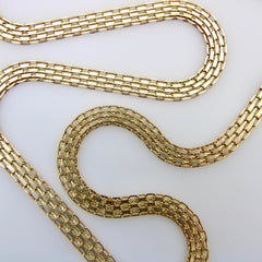 Vintage 10K Gold Bismark Chain Necklace