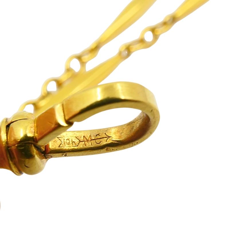 Collana con ciondolo a forma di moneta in oro 10k d'epoca in vendita 5