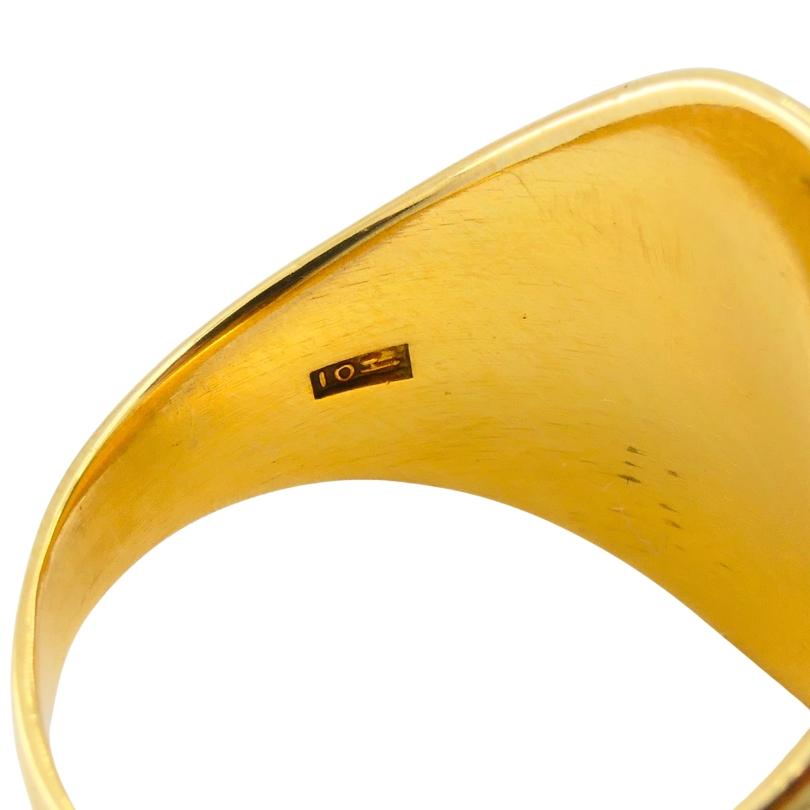Vintage 10k Gold Monogram Signet Ring 2