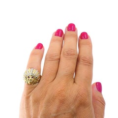 Vintage 10k Gold Native American Headdress Ring