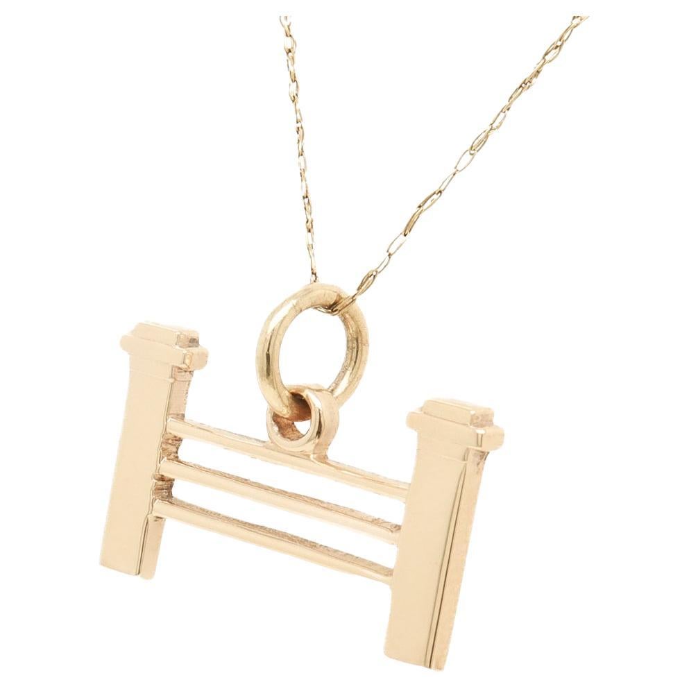 Vintage 10K Gold Yale University 'Fence Club' Charm for a Charm Bracelet