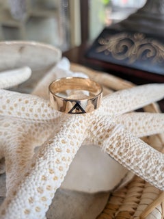 Vintage 10k Scottish Rite Ring Band Masonic Motto Solid Yellow Gold US Size 11