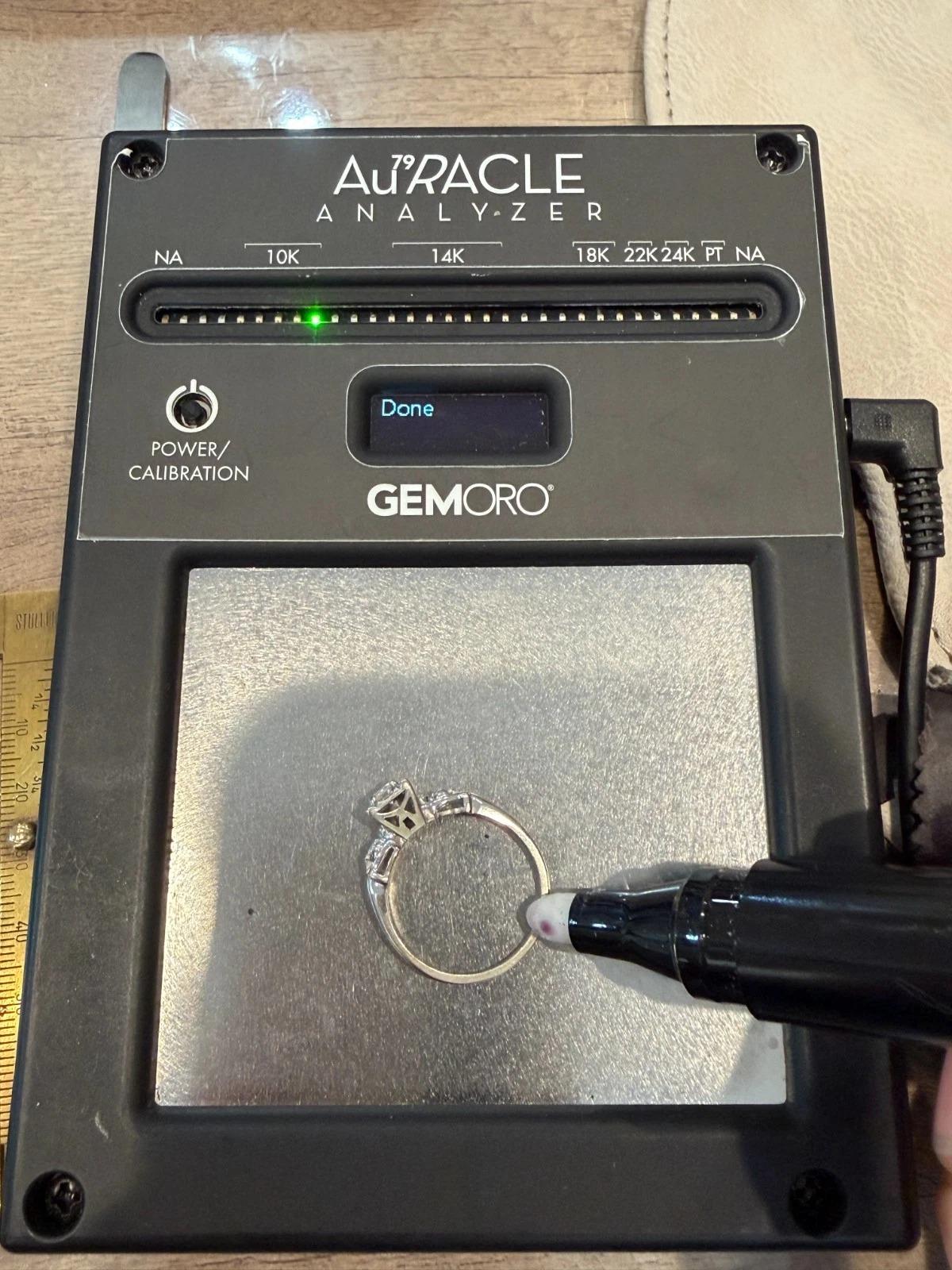 Vintage 10K Weißgold RBC & Single Cuts 0,45ctw Diamond Wedding Set Ring Größe 9 im Angebot 5