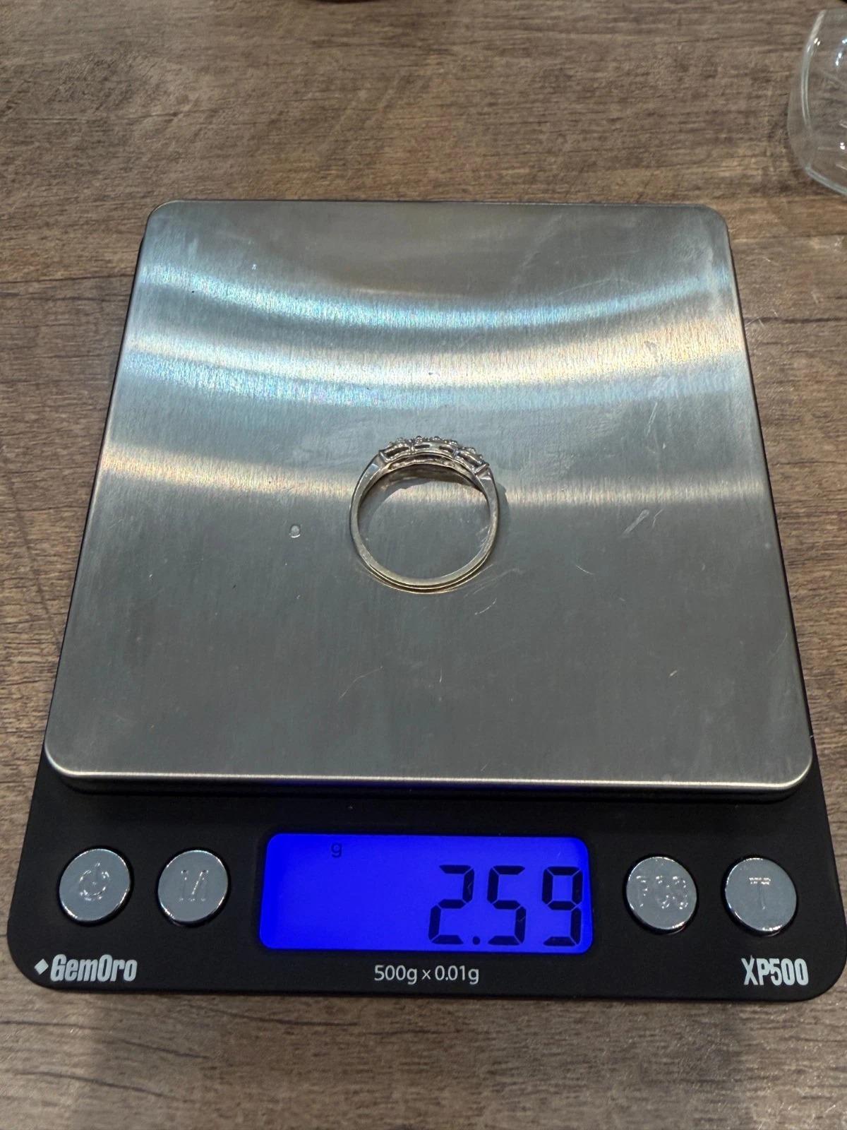 Vintage 10K Weißgold RBC & Single Cuts 0,45ctw Diamond Wedding Set Ring Größe 9 im Angebot 2