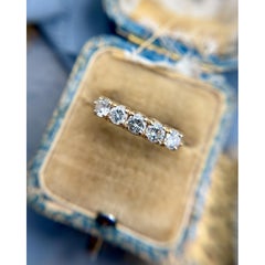 Vintage 10k Yellow Gold 1 Carat Diamond Band