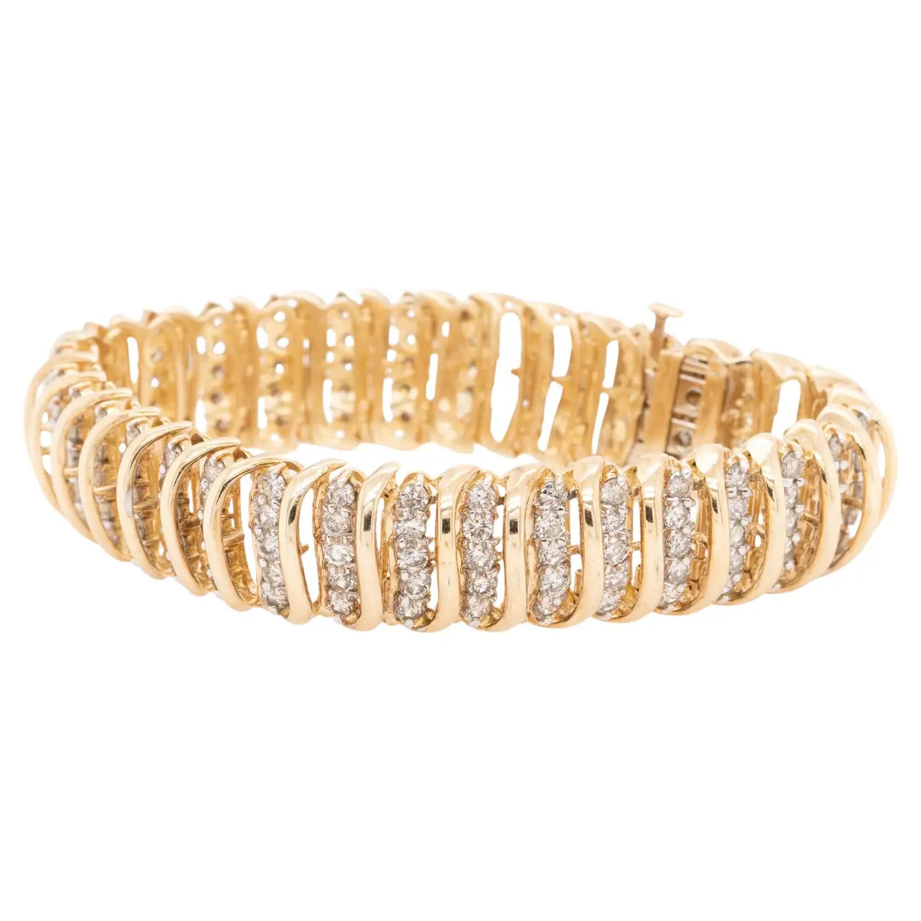 Vintage By in oro giallo 10k Bracciale a serpente con diamanti naturali 5ctw

Questo splendido bracciale a serpente con diamanti da 5 carati è in ottime condizioni ed è pronto per essere spedito!

Tipo: Bracciale a serpente
Materiale: Oro giallo