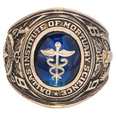 Vintage 10k Yellow Gold Balfour Dallas Institute of Mortuary Class of 1968 Ring