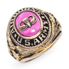 Vintage 10k Yellow Gold Crest Craft US Army Airborne Ring