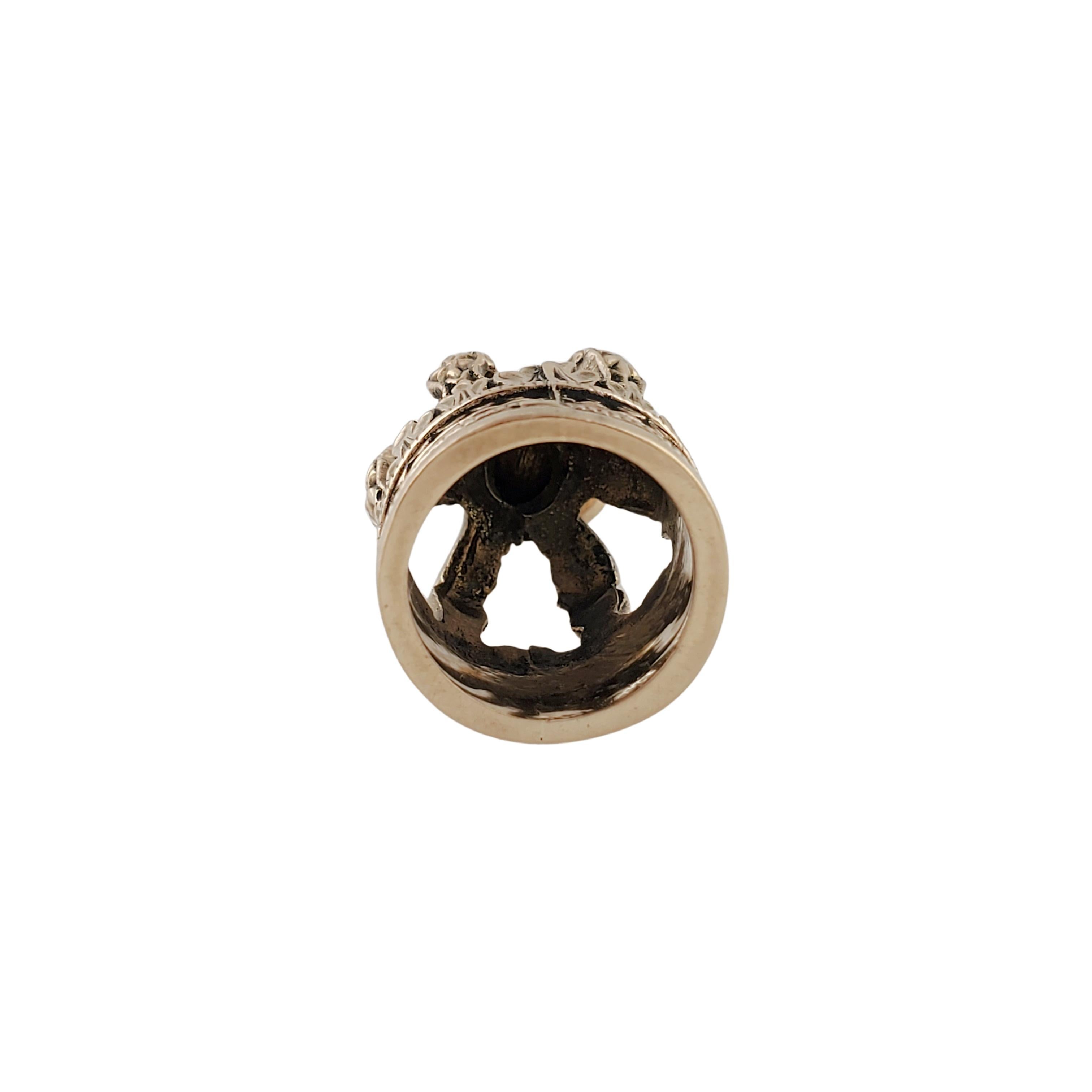 Women's 10K Yellow Gold Crown Charm For Sale
