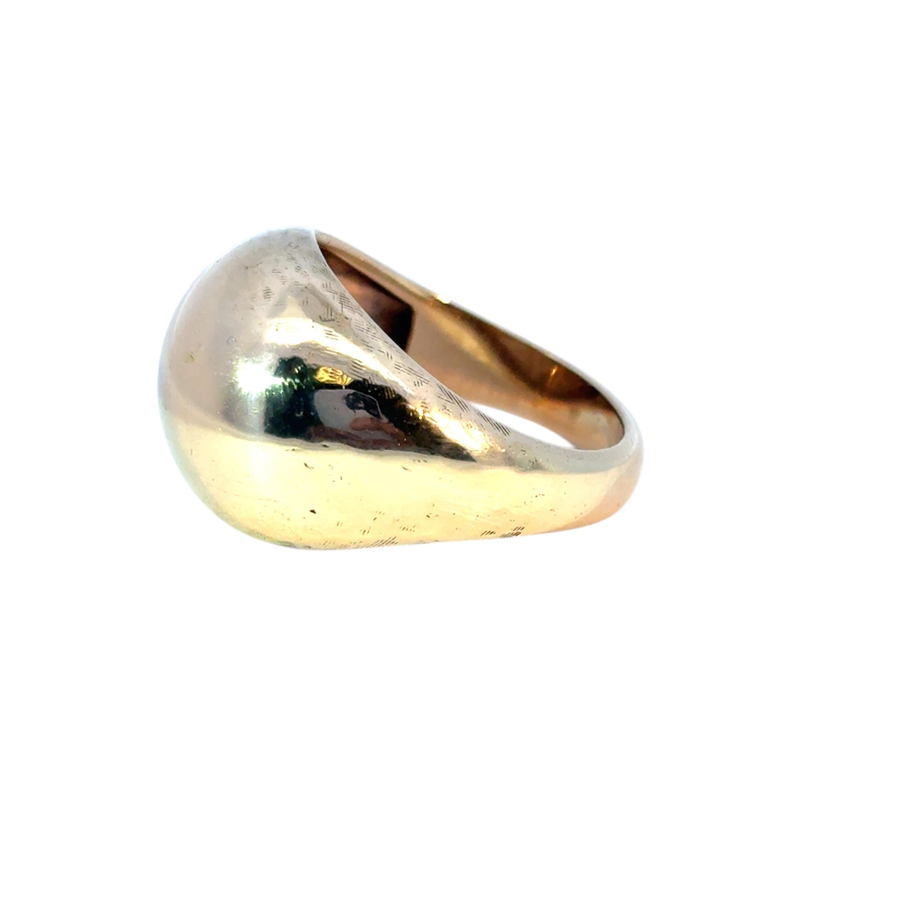Vintage 10k Yellow Gold Dome Ring 5