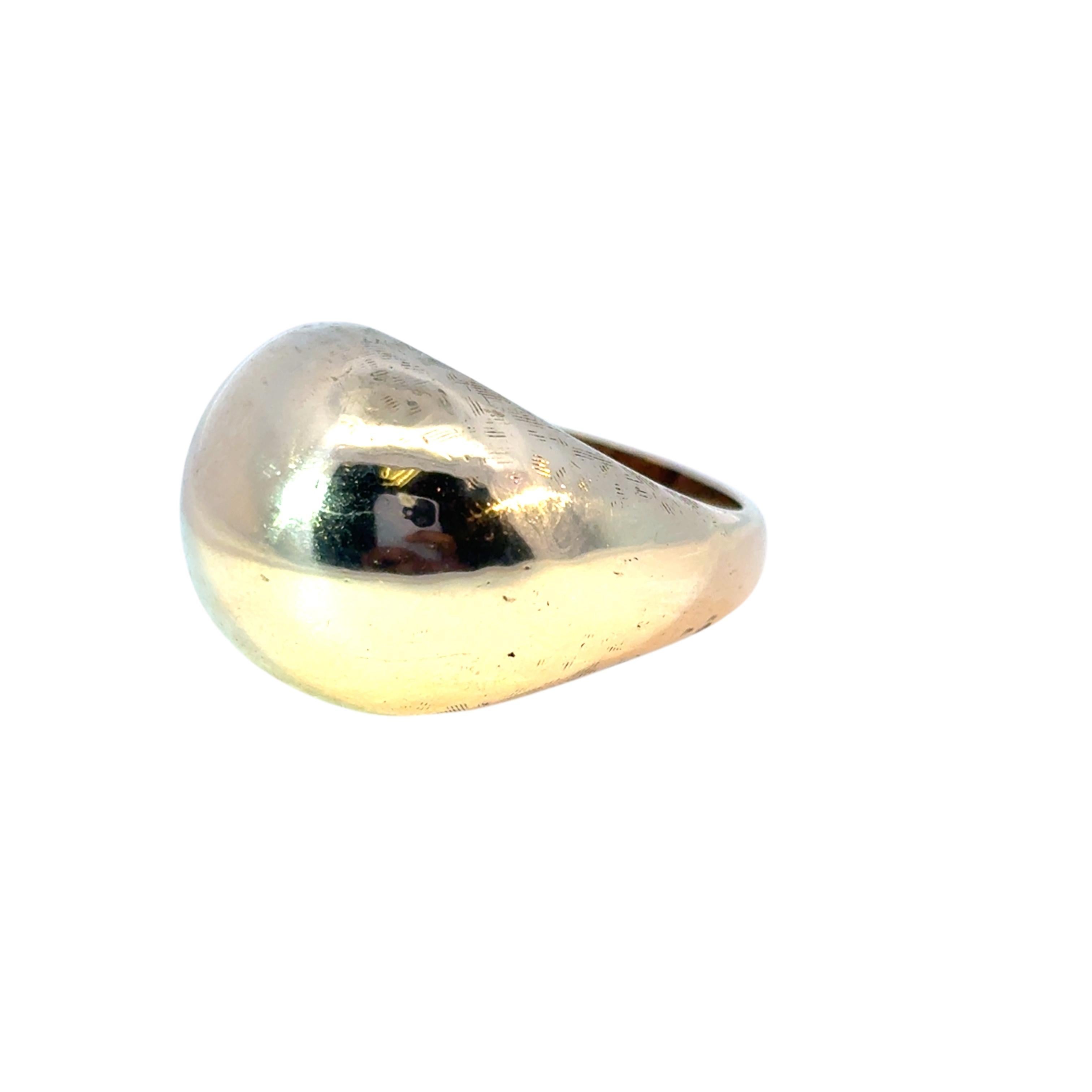 Vintage 10k Yellow Gold Dome Ring 6