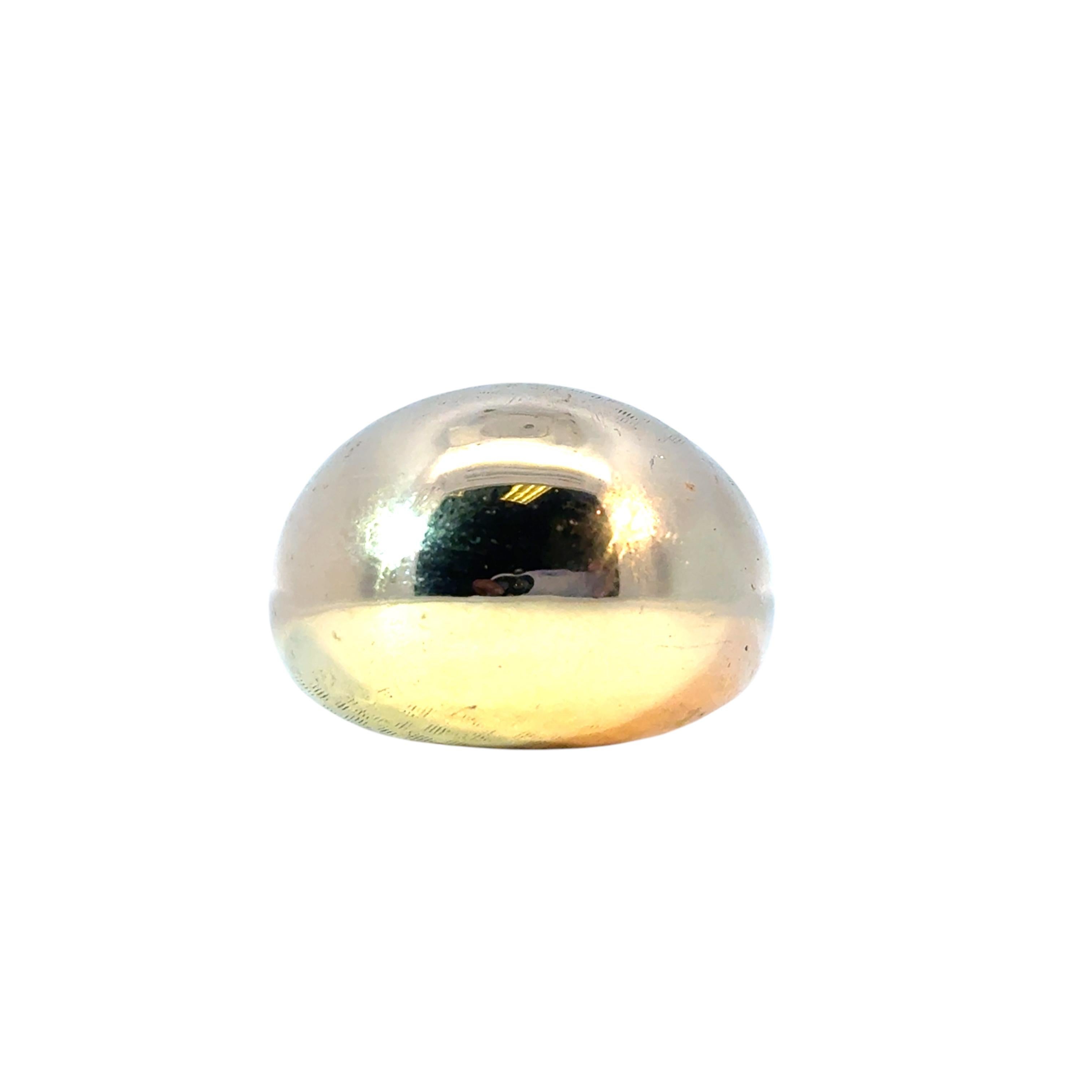 Vintage 10k Yellow Gold Dome Ring 8