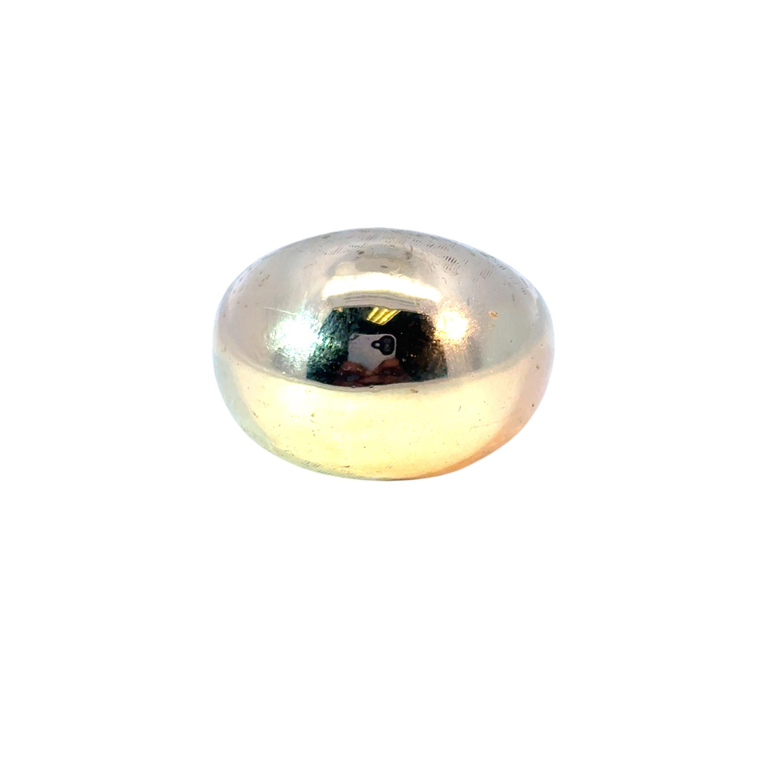 Vintage 10k Yellow Gold Dome Ring 9