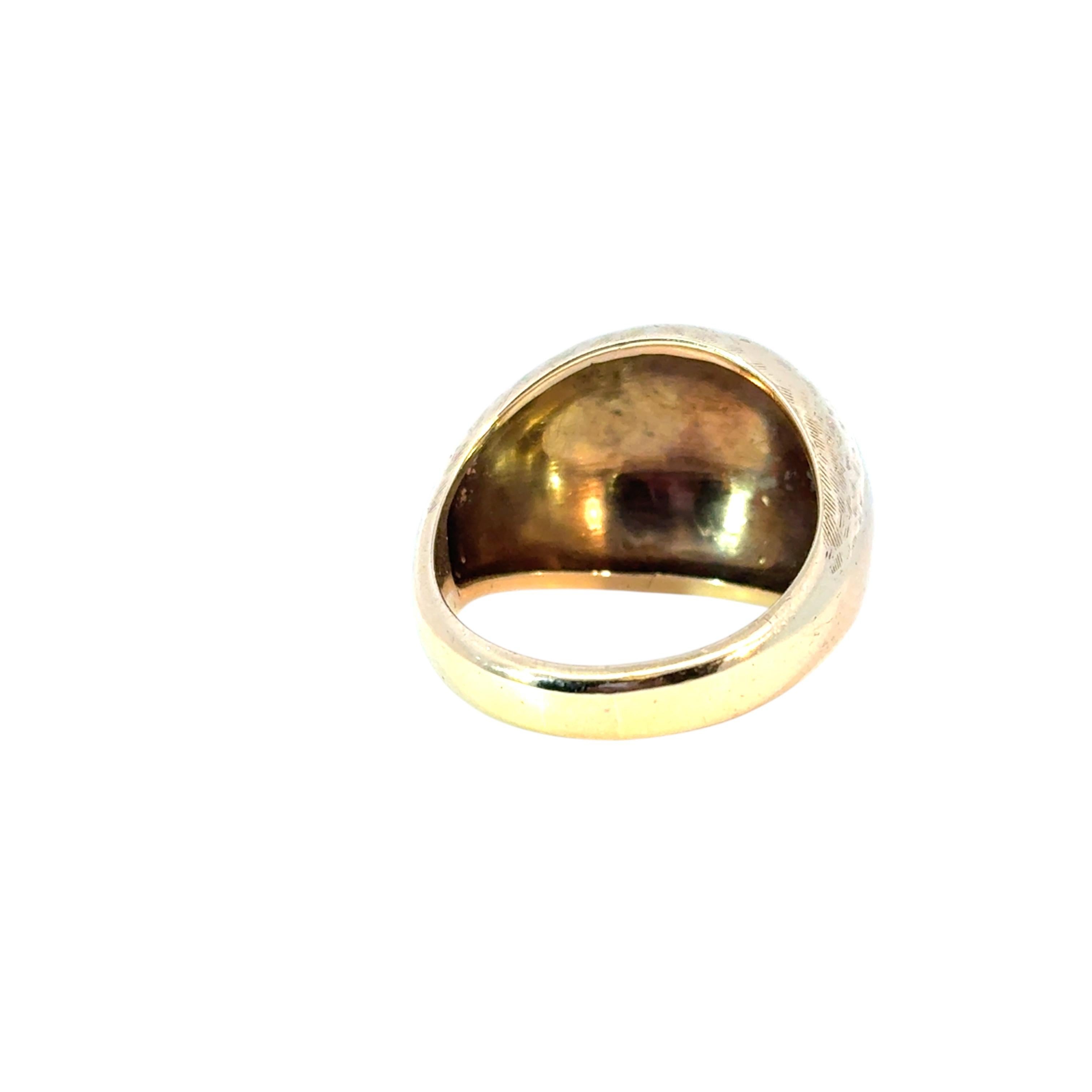 Vintage 10k Yellow Gold Dome Ring 1