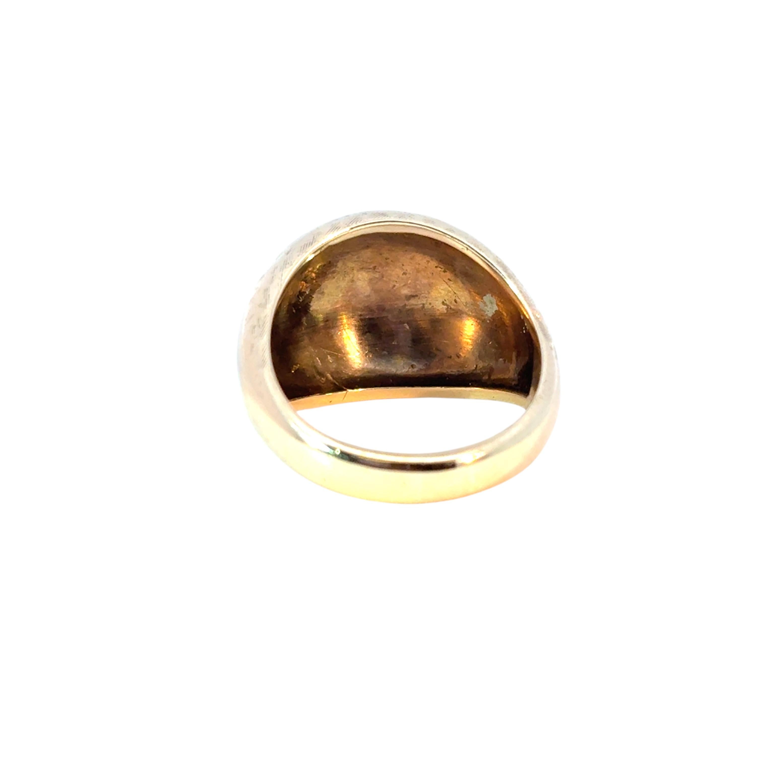 Vintage 10k Yellow Gold Dome Ring 2